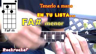 Acorde FA sostenido menor ✨ 😊 ⚡️ UKELELE FA#m Tutorial FA#m ✨ 😊 ⚡️ -  YouTube