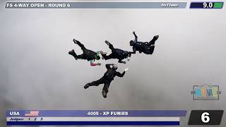 XP Furies - 4-way Op. Formation Skydiving - 2024 USPA National Championships