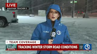VIDEO: Snowy in Hartford County on Tuesday morning