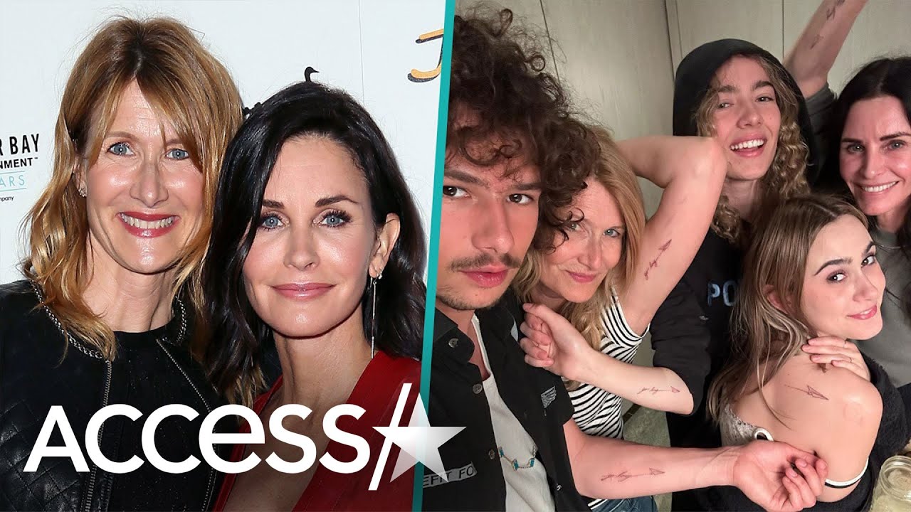 Courteney Cox, Laura Dern & Their Kids Get Matching Tattoos