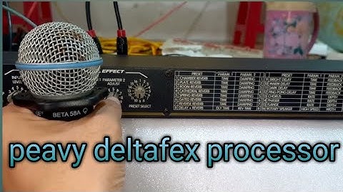Peavey deltafex digital effects processor,, ping pong delay setting,, live setting and testing
