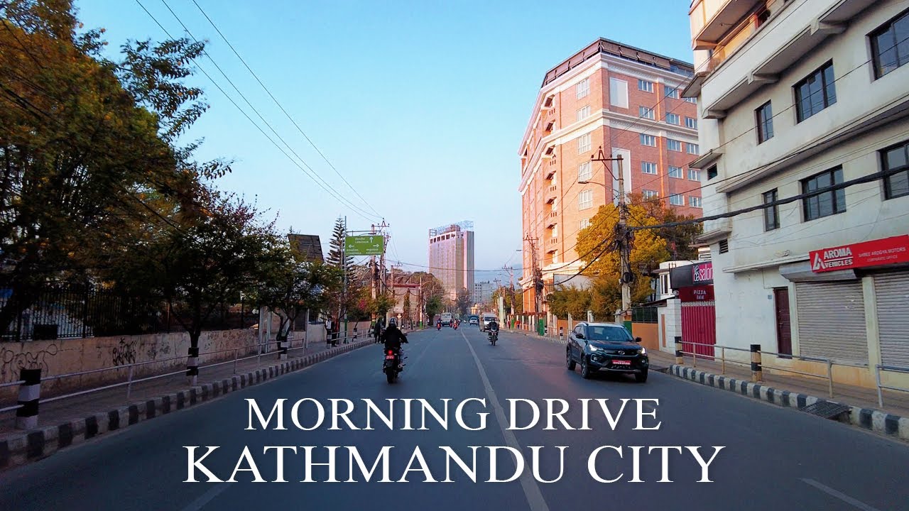 4K Morning Drive in Kathmandu City, Relaxing Traffic Sounds for Deep Sleep and Stress Relief
