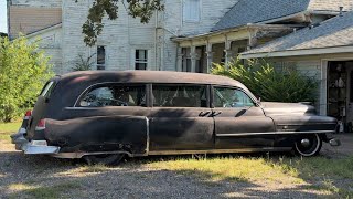 A lung transplant for Mable. Installing new compressors in the 1950 Cadillac Hearse