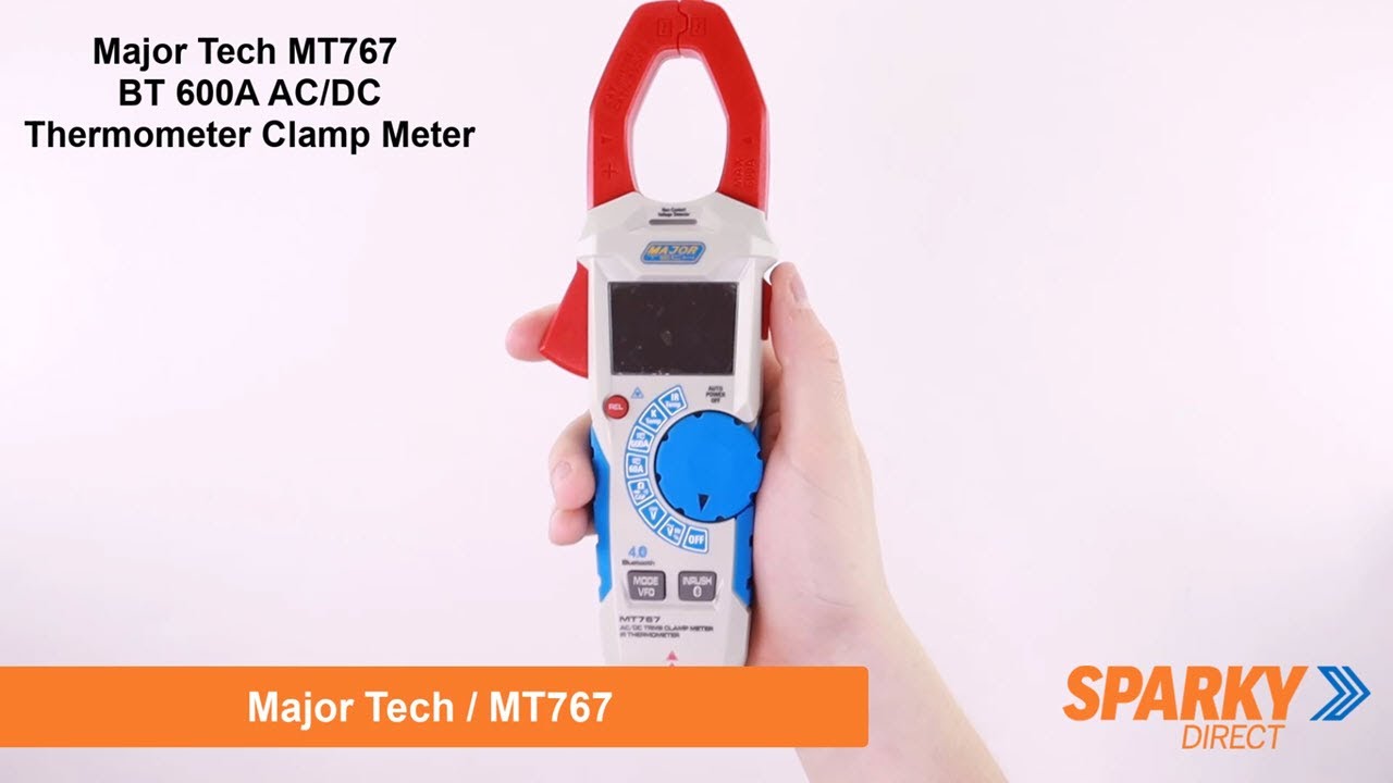 Major Tech MT767 | BT 600A AC/DC Thermometer Clamp Meter
