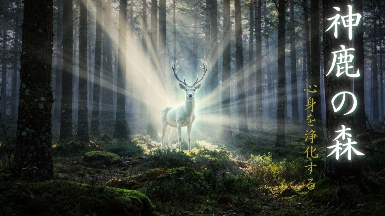 【神鹿の森】心身を浄化する奇跡の周波数。深い緑と光の和風Lo-fi【睡眠・作業用】