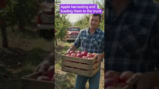 Apple harvesting and loading them in the truck #apple #harvesting #fruit #lifecycle #appleharvest