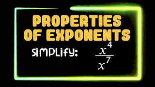 Simplify: 𝑥⁴/𝑥⁷