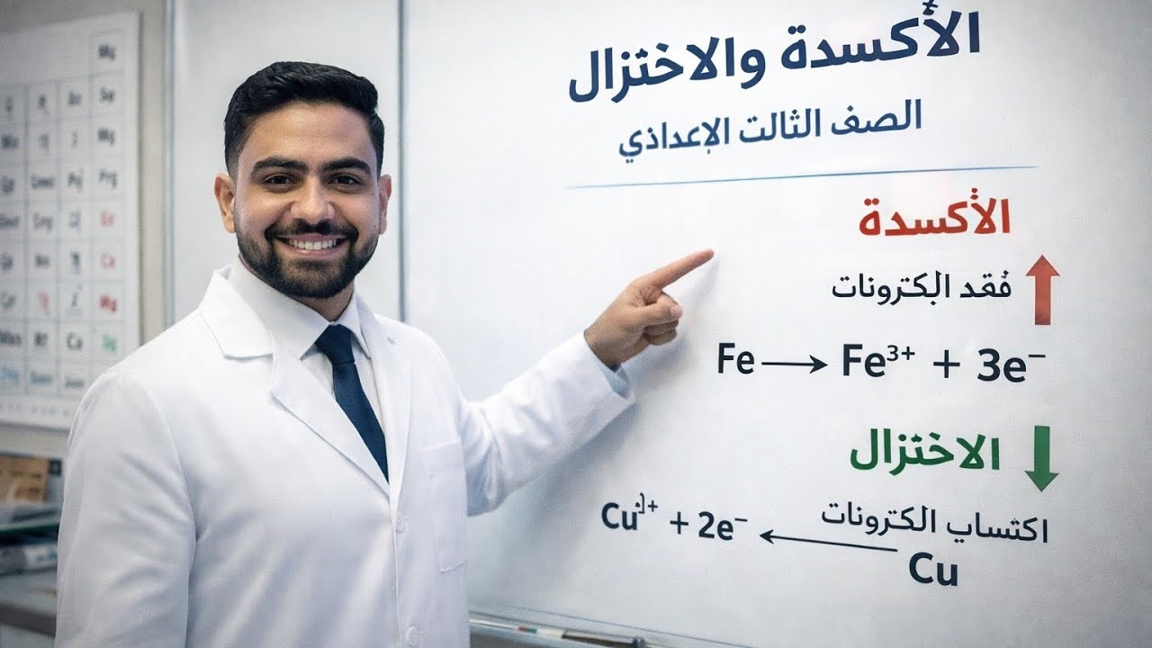 الأكسدة والاختزال في 25 دقيقة بس أسهل شرح علوم للصف الثالث الإعدادي 2026