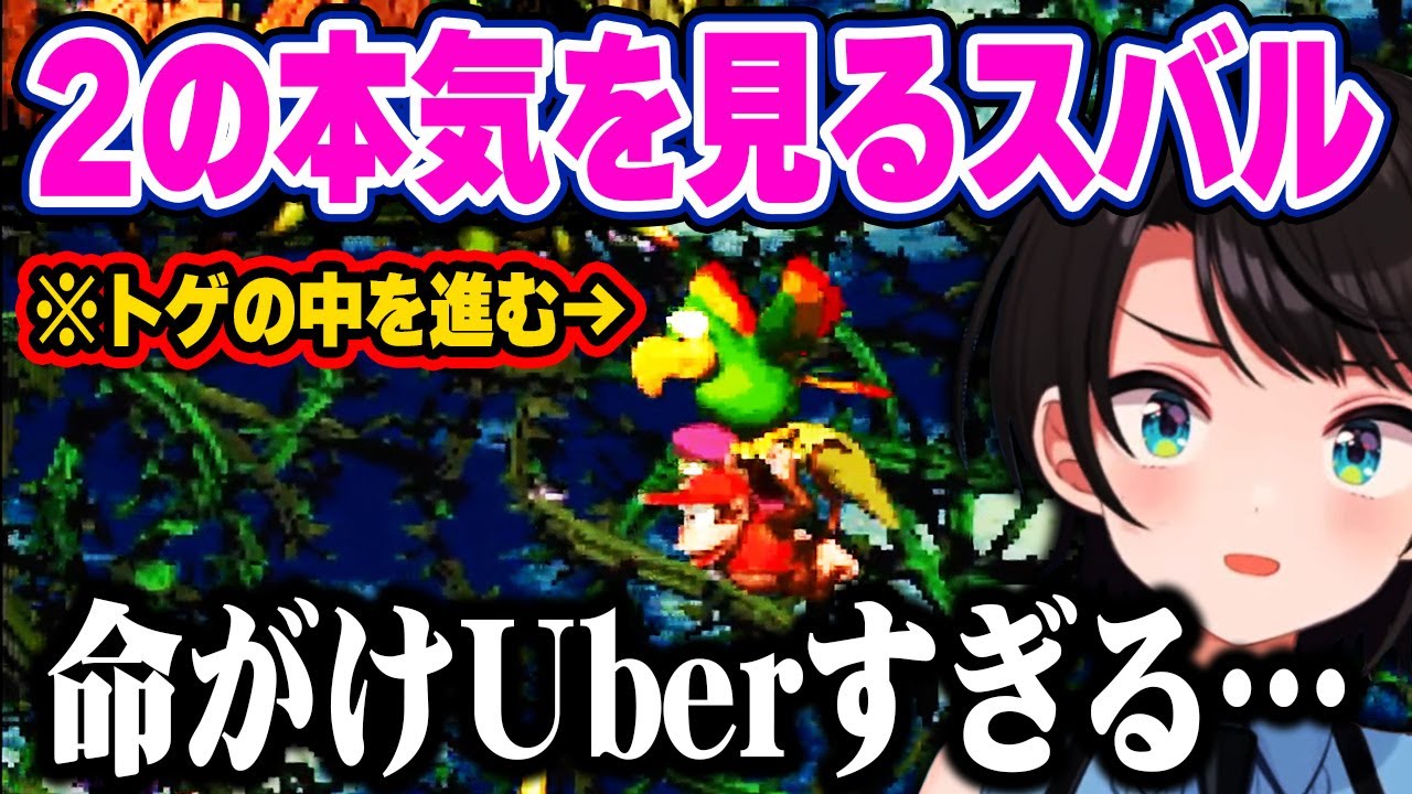 作中屈指の難しさ＆神BGMのステージで前作のふぶきの谷を思い出し発狂するスバルｗ【ホロライブ 切り抜き/大空スバル/スーパードンキーコング２】
