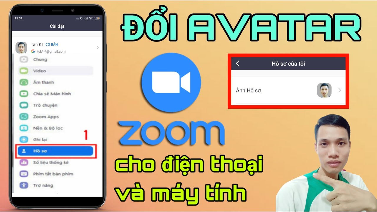Instructions to change Zoom Avatar on Phones and Computers Simple  New TV   YouTube
