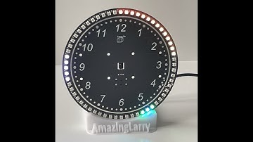 OpenBox Clock - 2, WS2812 RGB clock with 3D printed base.