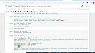 Python Code for Supervised Learning Linear Regression