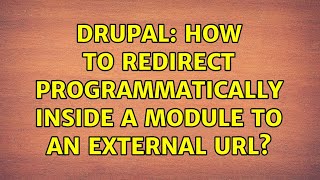 Drupal: How to redirect programmatically inside a module to an external url