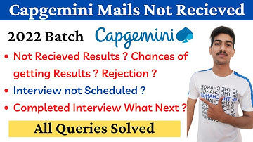Capgemini Rejection Mail | Capgemini Result Not Recieved | Capgemini Interview Mail & Interview Slot
