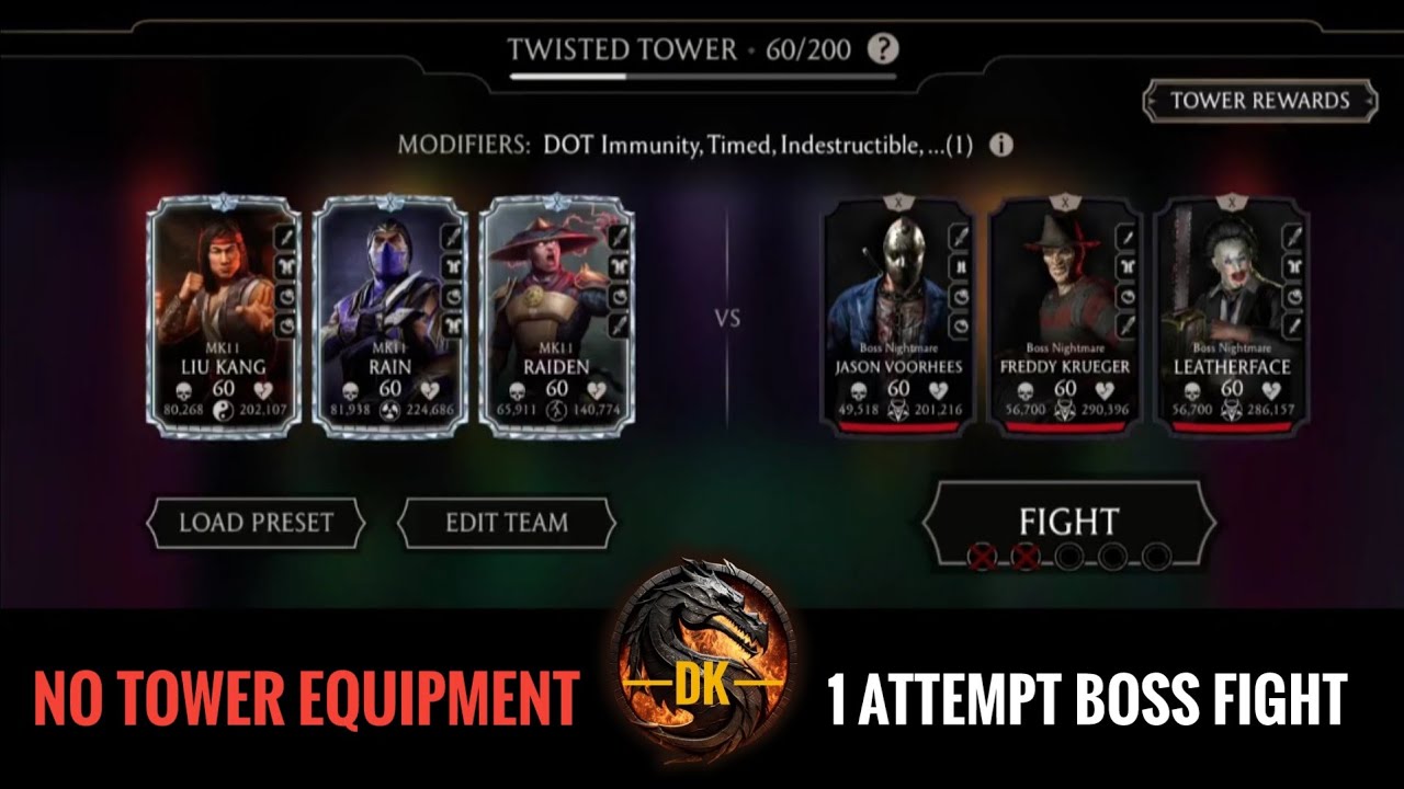 Fatal Twisted Tower 1 Attempt Battle 60 Boss Fight & Reward 🎮 Mortal Kombat Mobile▫️MK Mobile▫️MKM