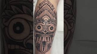 👹 Bali Barong Mask Tattoo By Josh_blackonyxtattoo #tattuba #tattoo #tattooartist #bali #barong #ink