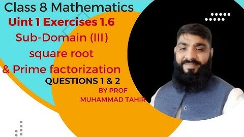 class 8 Maths ll exercise 1.6 question 1 & 2 division method ll prime factorization