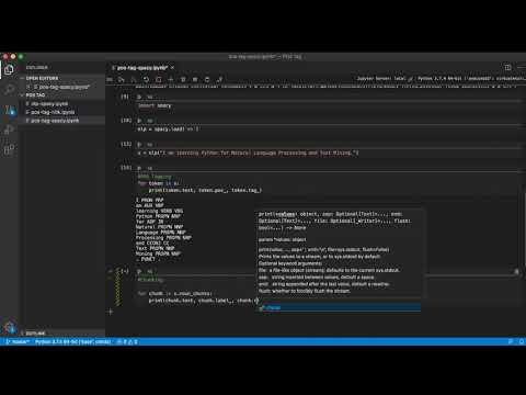 POS Tagging, Chunking, Dependency Parsing (Python & Spacy)