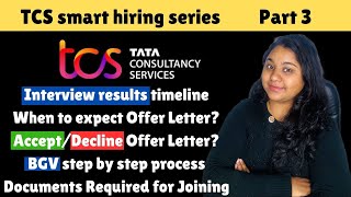 TCS Smart Hiring Series|TCS Background Verification Process+TCS offer letter|Part 3 Smart Final Hiring Session