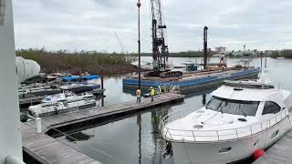 Recovery Update: Dock Pilings Going Zin At Salty Sams Marina