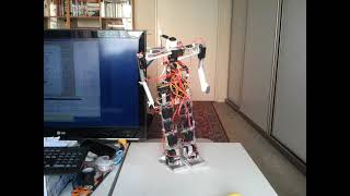 Robot Humanoid OliRobot Prototype 2013 v3 kicks the ball