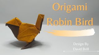 Robin Bird Origami ( Robin Bird Origami Tutorial ) Design By David Brill