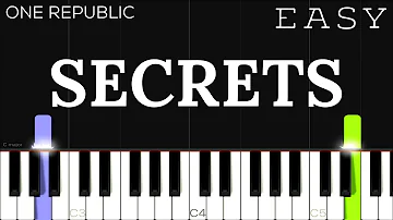 OneRepublic - Secrets | EASY Piano Tutorial