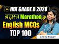 RBI Grade B 2026 English Marathon | Top 100 English MCQs for Phase 1 | Most Expected MCQs
