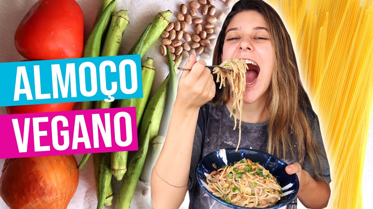 ALMOÇO VEGANO FÁCIL COM O QUE TEM NA GELADEIRA
