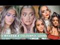 HOW TO 'PULL OFF' COLOURFUL MAKEUP! 3 QUICK & EASY LOOKS | PASTEL & NEON EYESHADOW! | EmmasRectangle