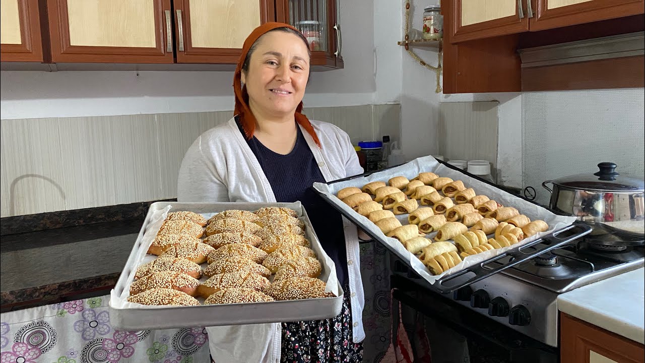 KIZIMIN DOĞUM GÜNÜ HAZIRLIKLARI✨💝- SİMİT TADINDA POĞAÇA 🥯 - ELMALI KURABİYE 🍪🥳🎂💯