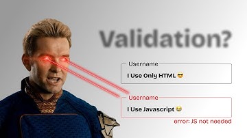 HTML Input Validation WITHOUT JavaScript! 😎