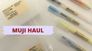 MUJI Stationery Haul - Minimalistic Pens, Highlighters, Cases✨