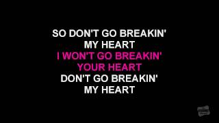 Video thumbnail of "Don't Go Breaking My Heart in the style of Rupaul karaoke video with lyrics"