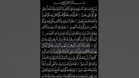 ‏سورة التغابن من آية (١)الئ(١٤)￼