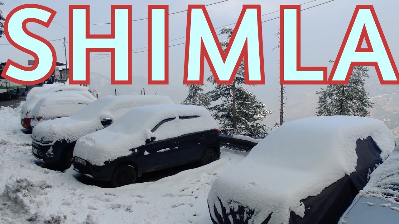 Road, Hills, Waterfall & Snow Views of Shimla with Live Snowfall