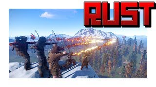 RAINING FIRE ARROWS ON GEARED PEOPLE