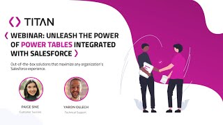 Titan Web's Power Table for Salesforce | Webinar