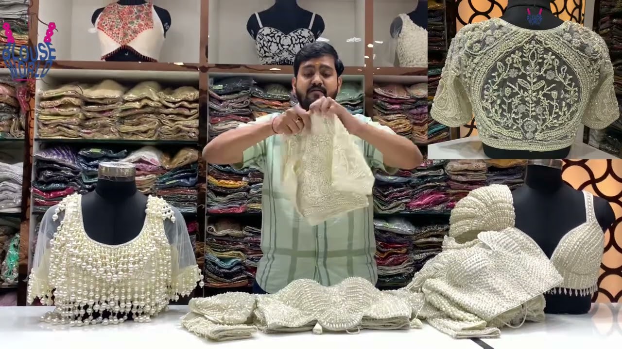 Pearl/Moti Readymade blouse full video