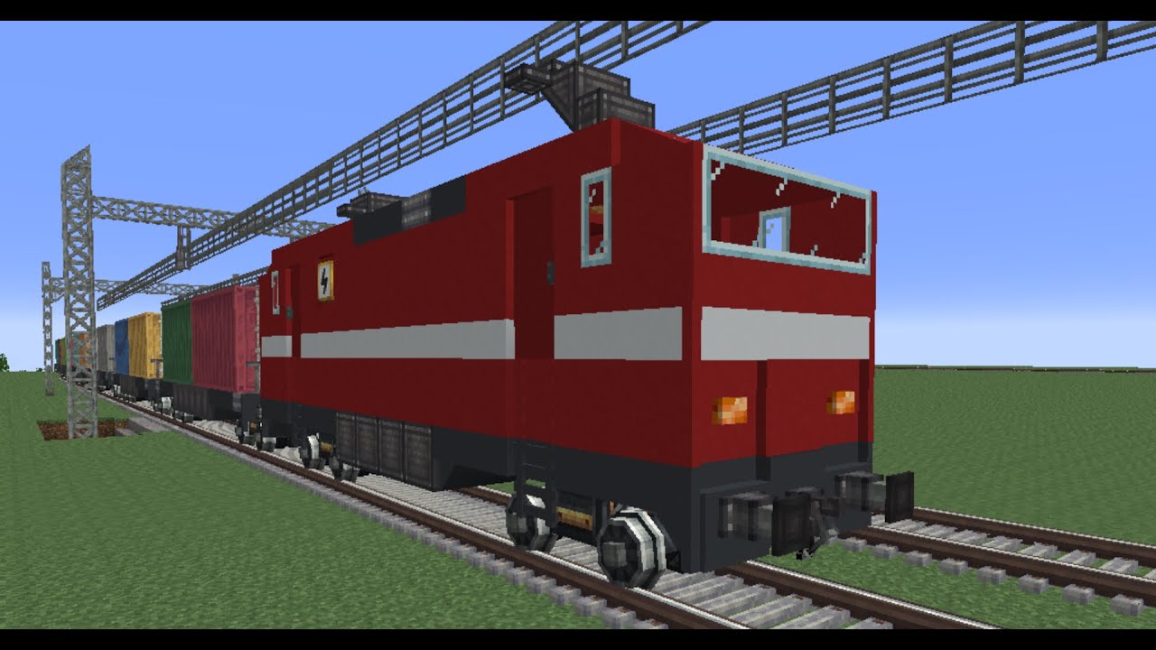 DB Cargo Container Freight Train + Free Schematic Download [ Minecraft Create ]