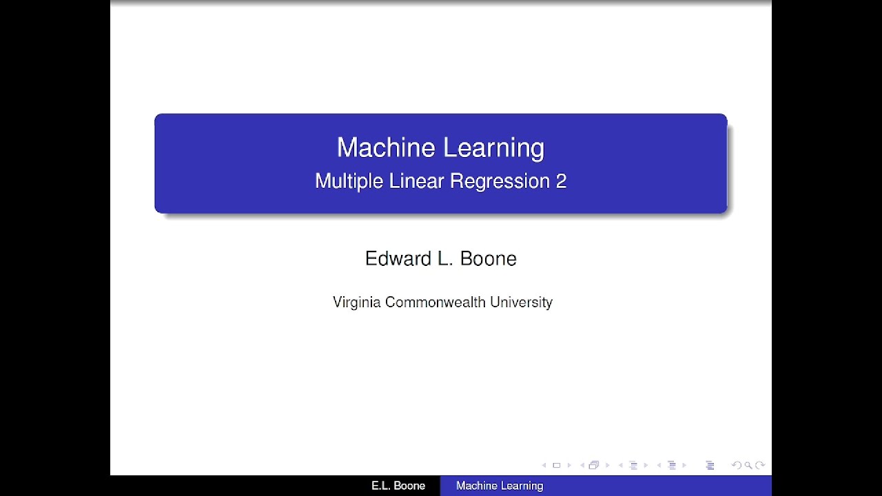 Машинное обучение - Множественная линейная регрессия 2