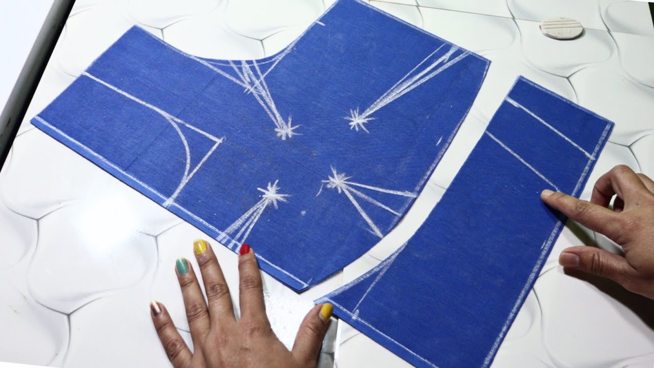 Идеальный 36 размер, блузка с 4 защипами, простой способ раскроя / Раскрой блузки с поясом / Раск...