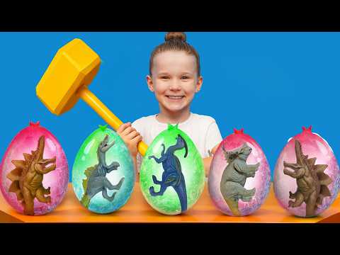 Frozen Dinosaur Surprise Ice Eggs! ❄️ Who is Inside the Ice?
