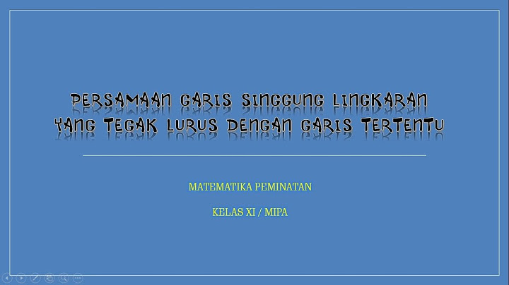 Salah satu persamaan garis singgung lingkaran x2 y2 25 yang tegak lurus garis2y x 3 0 adalah