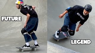 Skateboarding Legend Skating with The Pro Skaters Of The Future