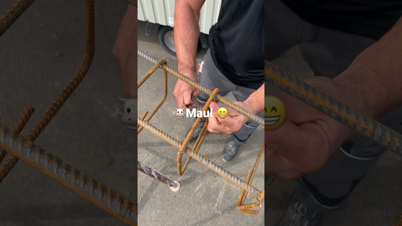 Eisenflechten, Eisenbinden,Baustahl, Stahlkorb