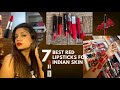 BEST RED LIPSTICKS UNDER RS 1000 || TOP 7 RED LIPSTICKS FOR INDIAN SKIN TONES || NYKAA HOT PINK SALE