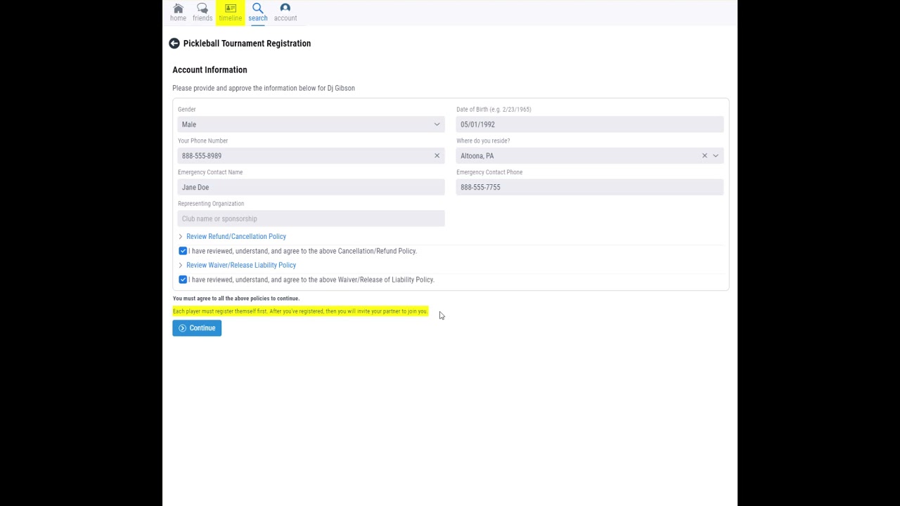 Pickleball Den Tournament Registration YouTube