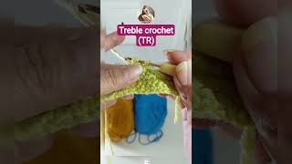 Treble 🧶 crochet (TR)#rajutuntukpemula #knitingpattern #treblecrochet #scraft #tutorialyoutube