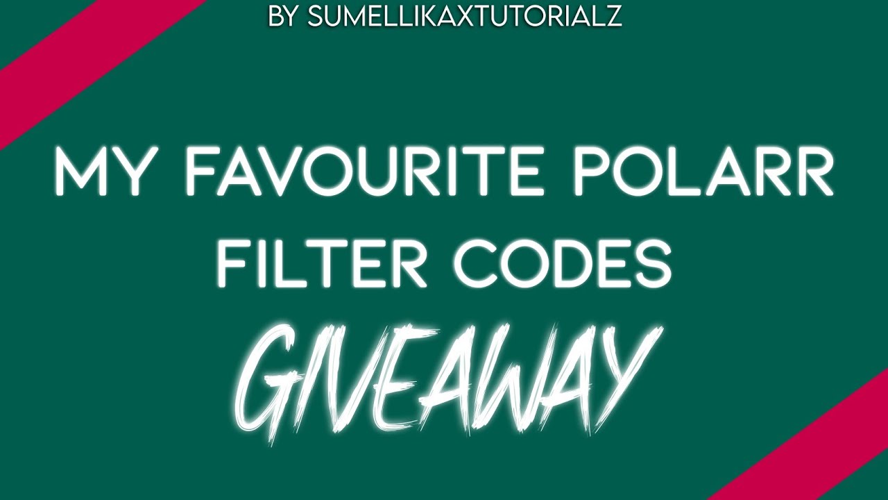 my favourite polarr filter code giveaway 💕 | by Sumellikaxtutorialz